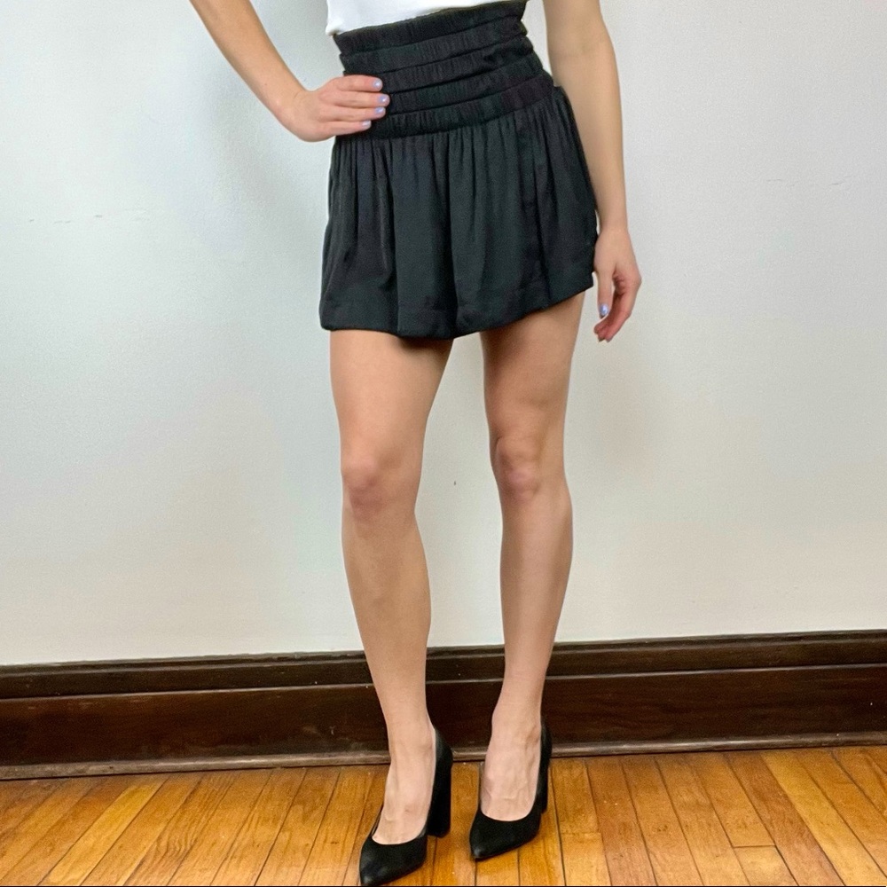 WILFRED black silk skirt